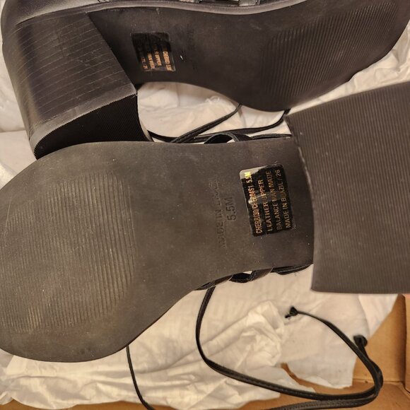 Steve Madden Cherri30 Black Leather lace up sandals. NIB. Size 5.5 - Picture 7 of 8